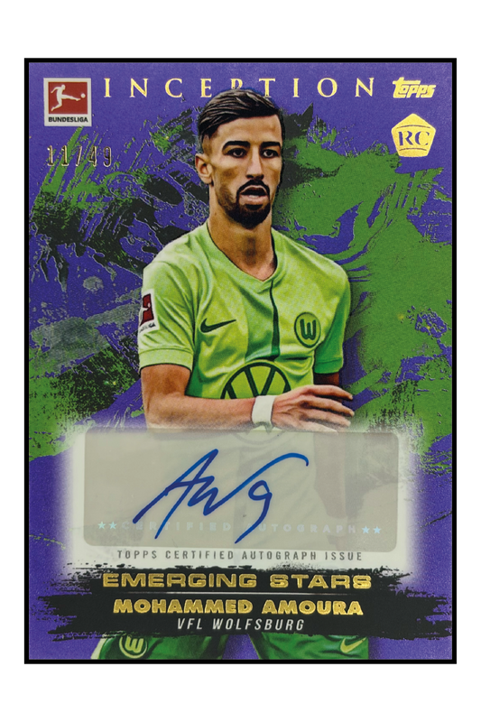 Mohammed Amoura Rookie Autogramm /49 – Fußball Sammelkarte