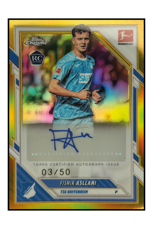 Fisnik Asllani Rookie Autogramm /50 – Fußball Sammelkarte