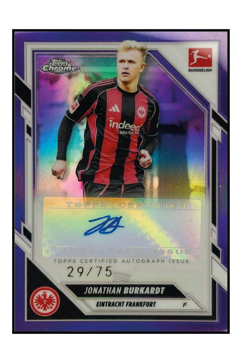Jonathan Burkardt Autogramm /75 – Fußball Sammelkarte