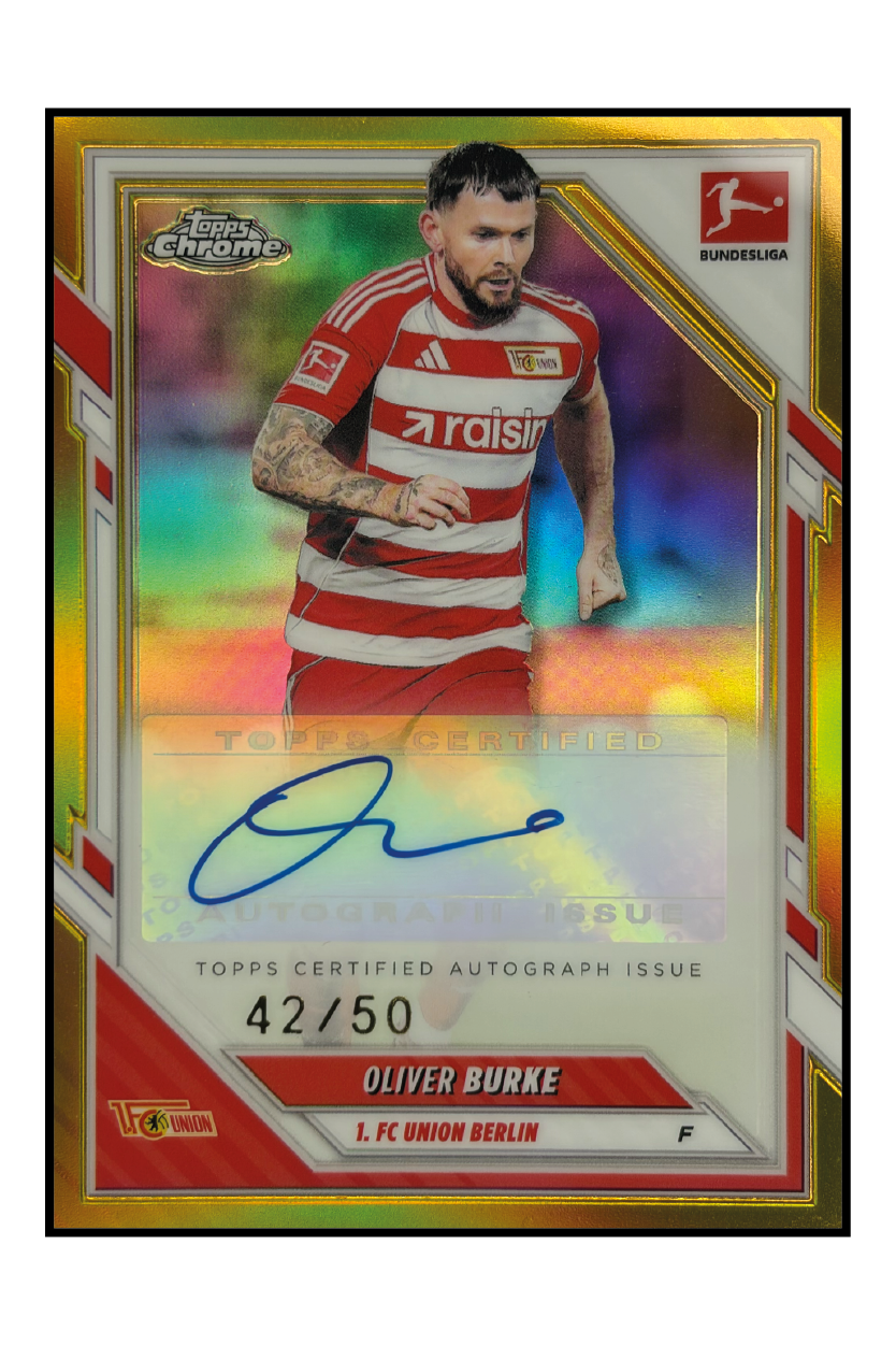 Oliver Burke Autogramm /50 – Fußball Sammelkarte