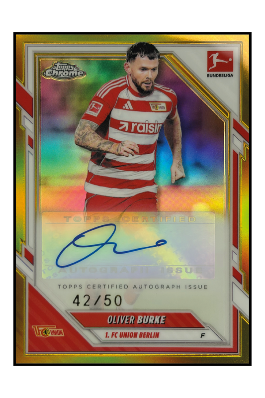 Oliver Burke Autogramm /50 – Fußball Sammelkarte