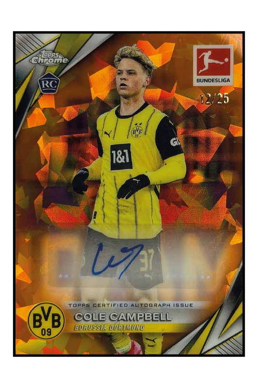 Cole Campbell Rookie Autogramm /25 – Fußball Sammelkarte