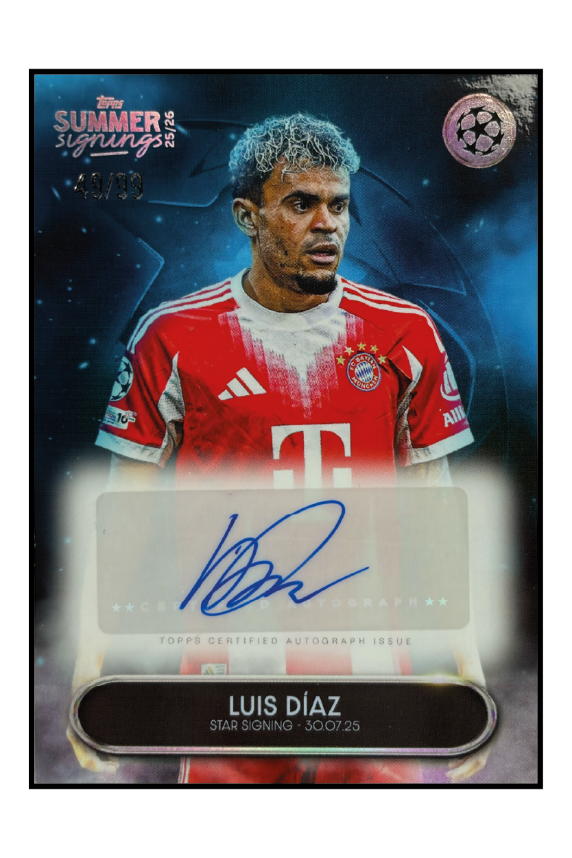 Luiz Diaz Autogramm /99 – Fußball Sammelkarte