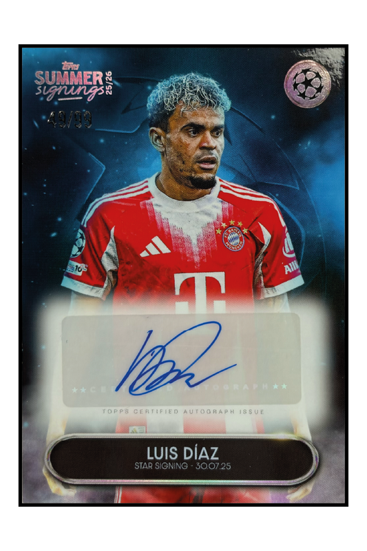 Luiz Diaz Autogramm /99 – Fußball Sammelkarte