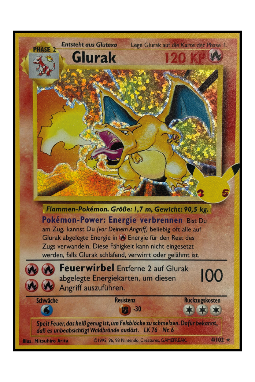 Glurak (CEL BS 4) – Pokémonkarte