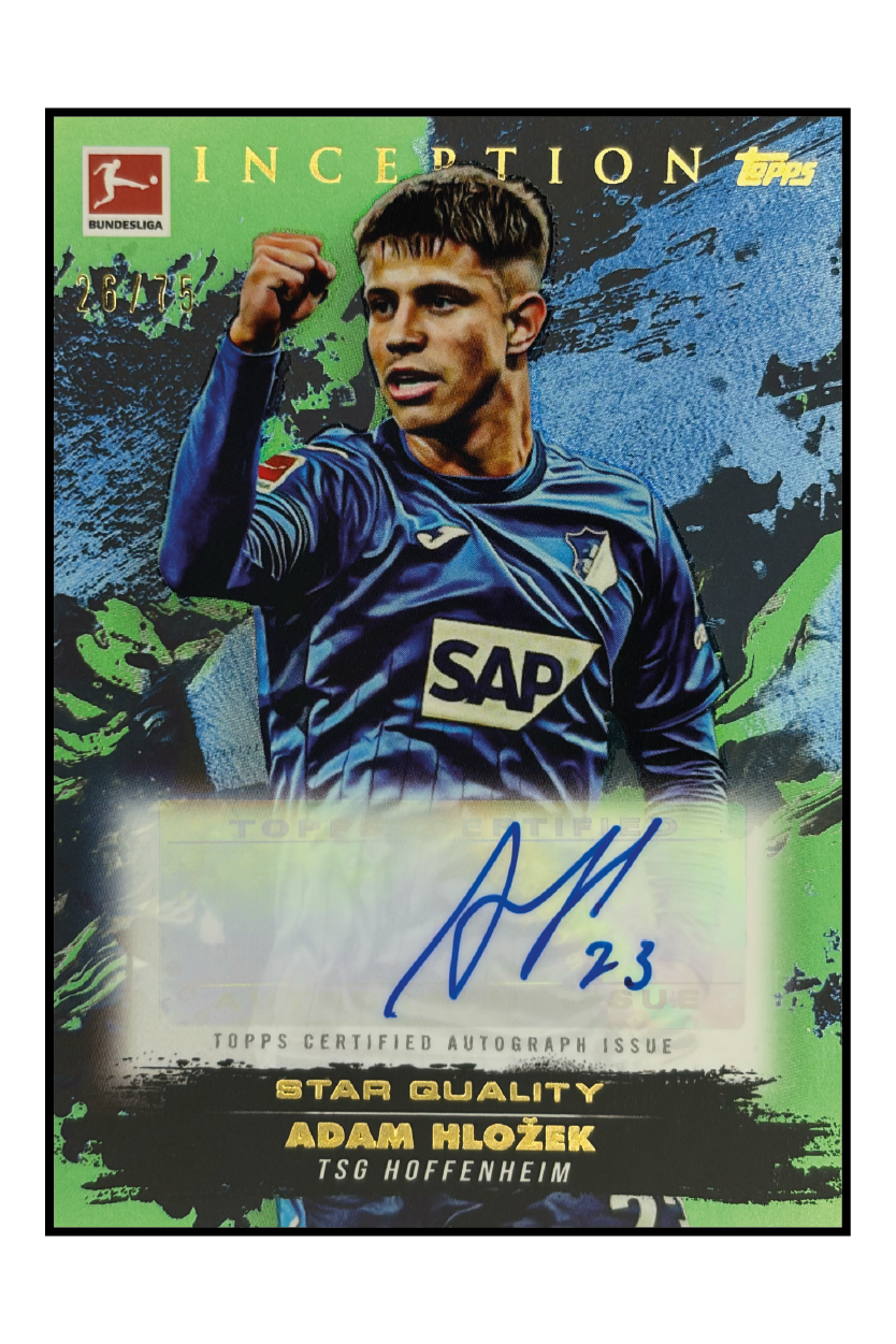 Adam Hlozek Autogramm /75 – Fußball Sammelkarte