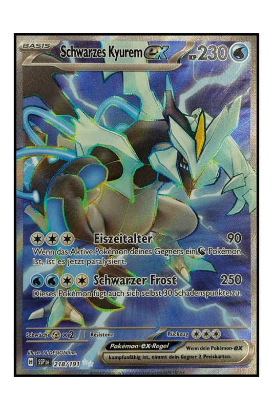 Schwarzes Kyurem ex (SSP 218) – Full Art Pokémonkarte