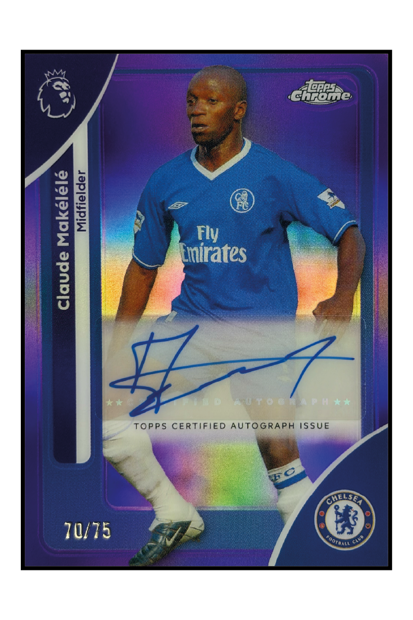 Claude Makelele Autogramm /75 – Fußball Sammelkarte