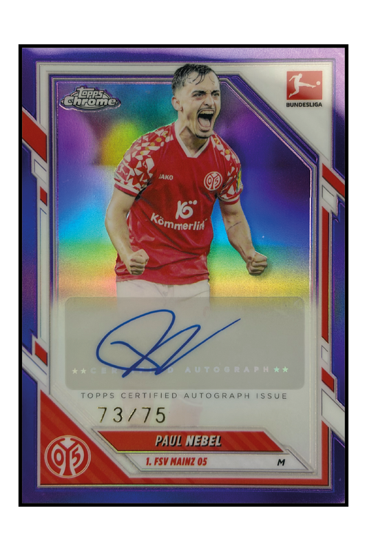 Paul Nebel Autogramm /75 – Fußball Sammelkarte