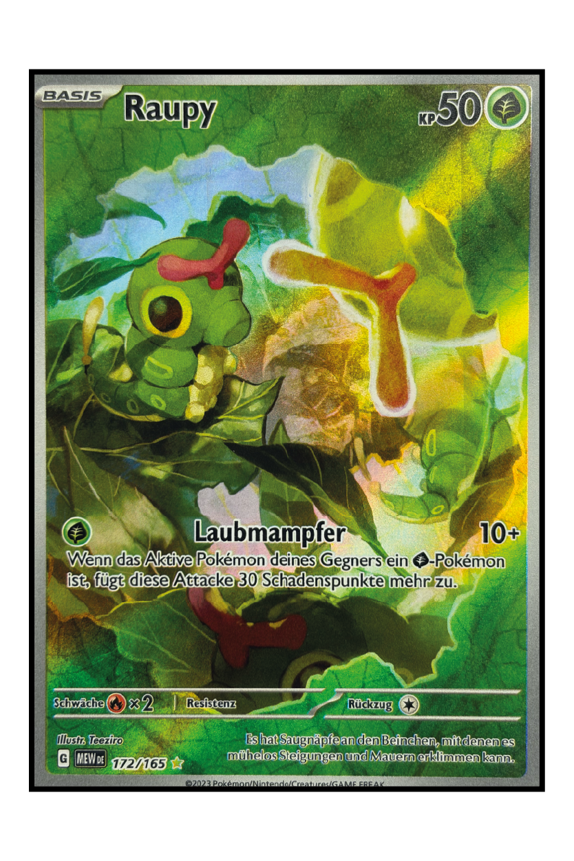 Raupy (MEW 172) – Illustration Rare Pokémonkarte