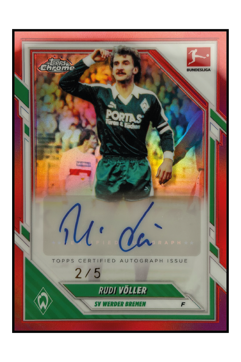 Rudi Völler Autogramm /5 – Fußball Sammelkarte