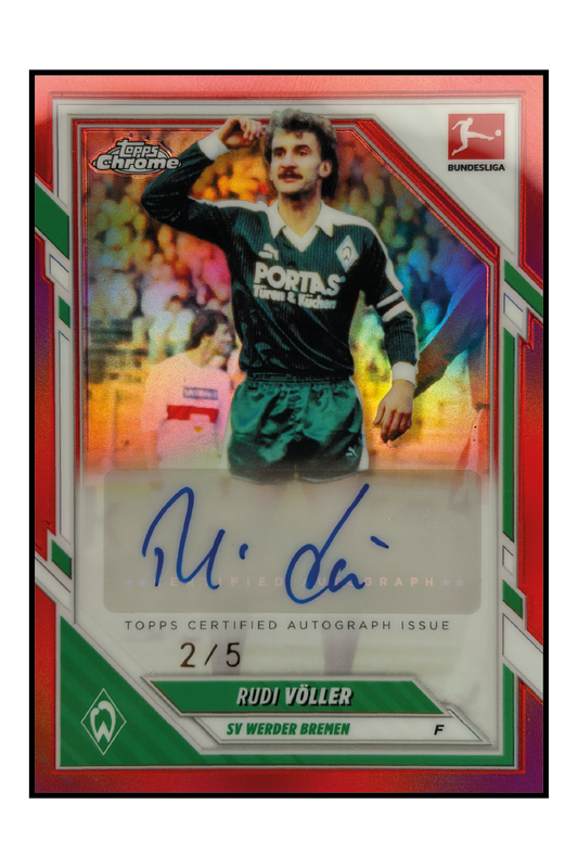 Rudi Völler Autogramm /5 – Fußball Sammelkarte