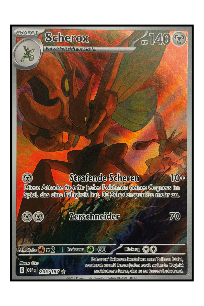 Scherox (OBF 205) – Illustration Rare Pokémonkarte