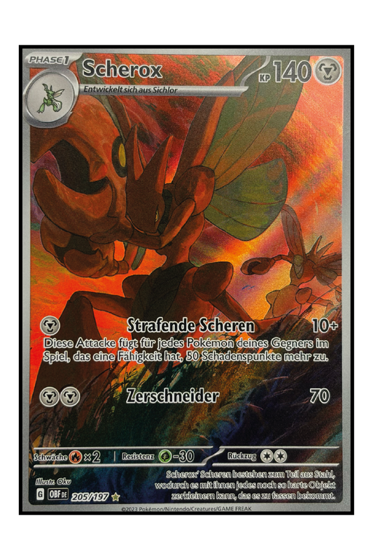 Scherox (OBF 205) – Illustration Rare Pokémonkarte