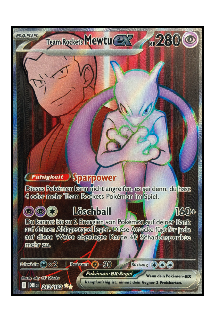 Team Rockets Mewtu ex (DRI 213) – Full Art Pokémonkarte