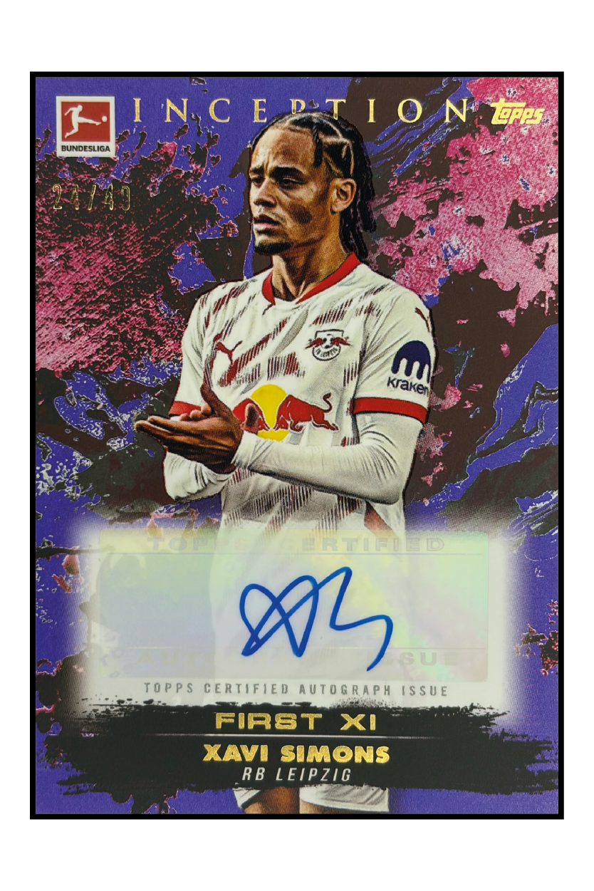 Xavi Simons Autogramm /49 – Fußball Sammelkarte